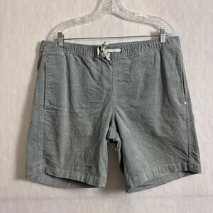 Vuori Men's Size XL Green Corduroy Drawstring 8" Inseam Optimist Shorts